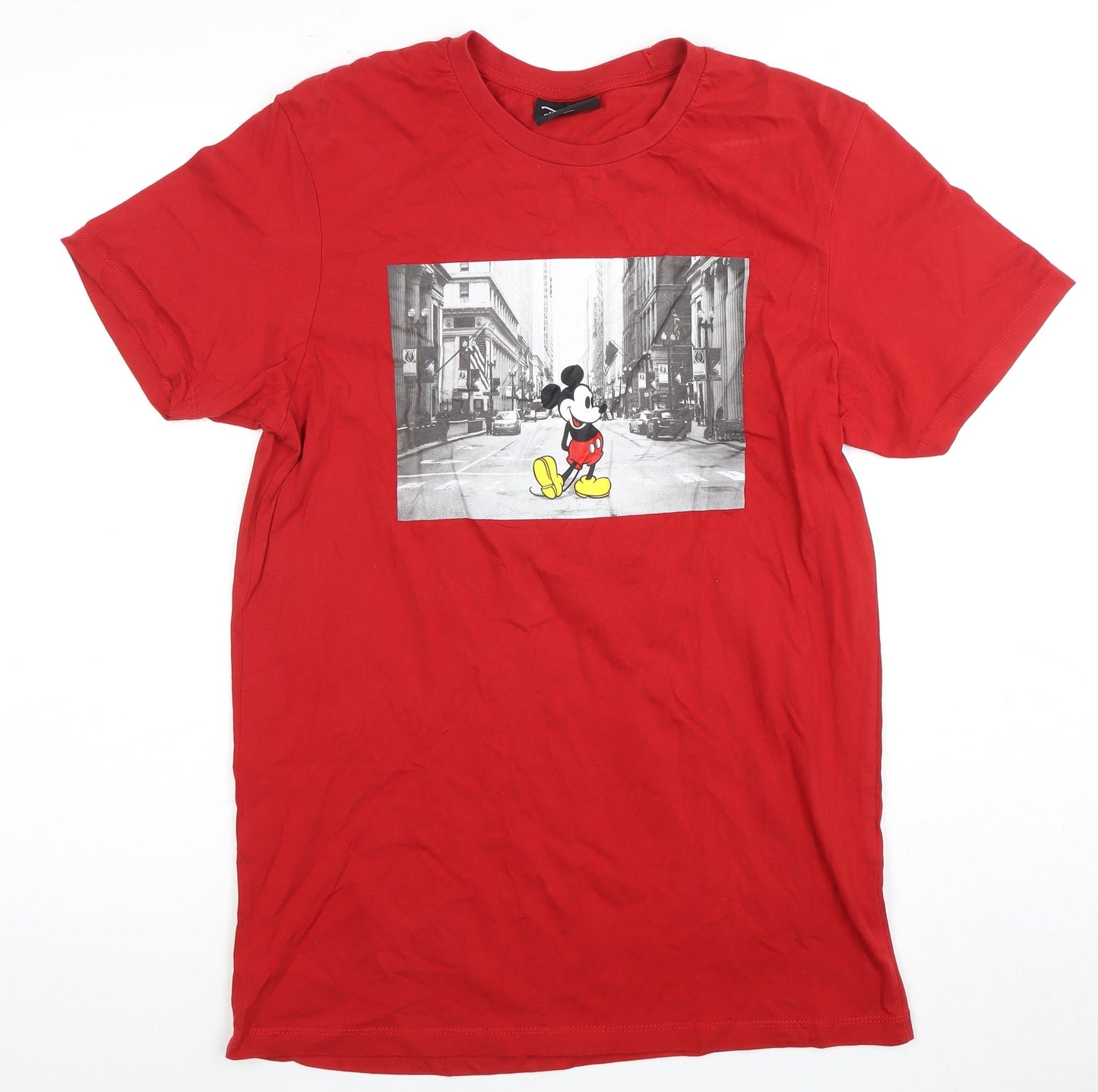 Mens UK Size L Disney Red  T-Shirt