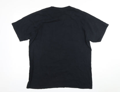 Marvel Men's Black Captain America Graphic T-Shirt, L