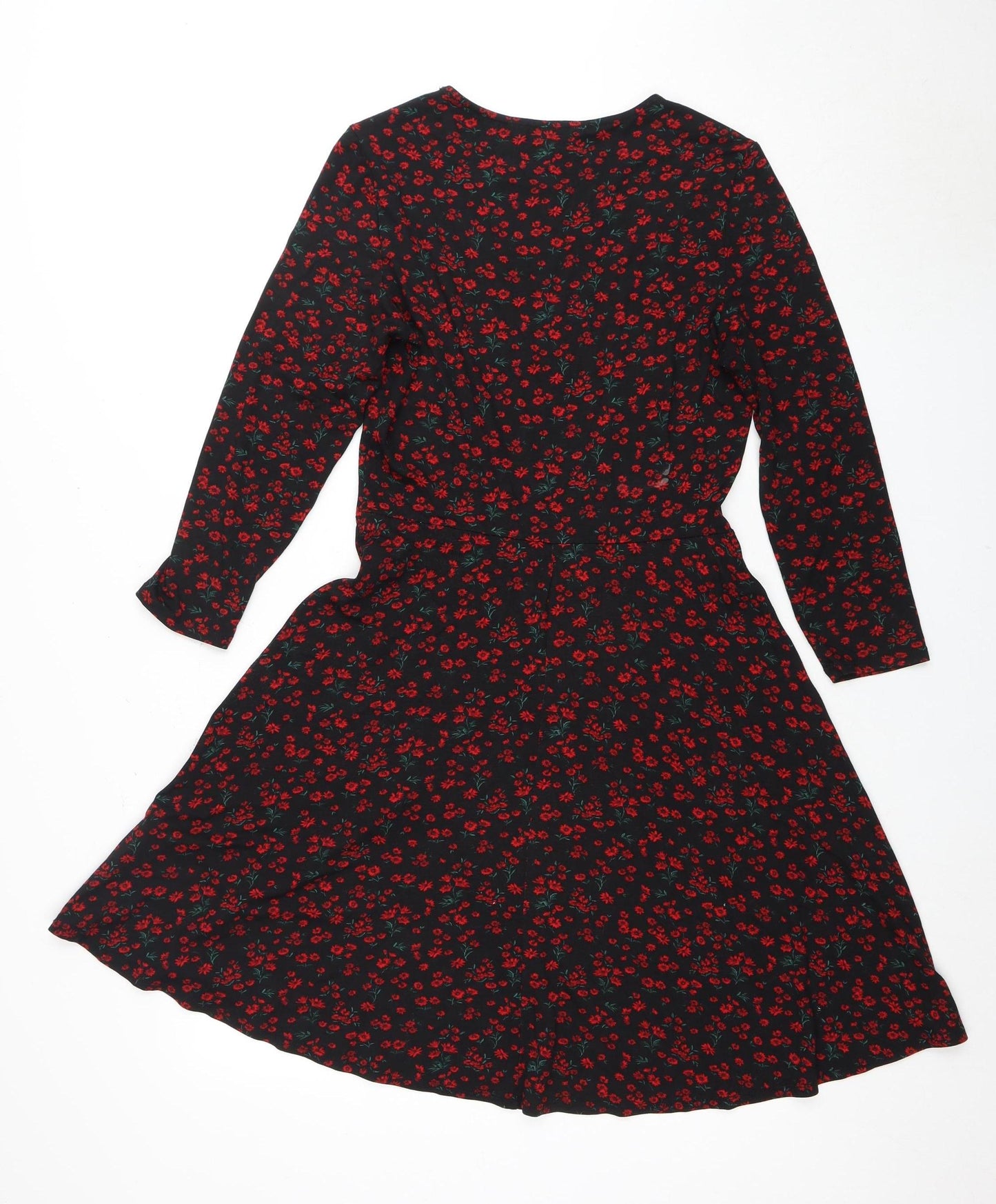 Dorothy Perkins Women's Black Floral A-Line Dress