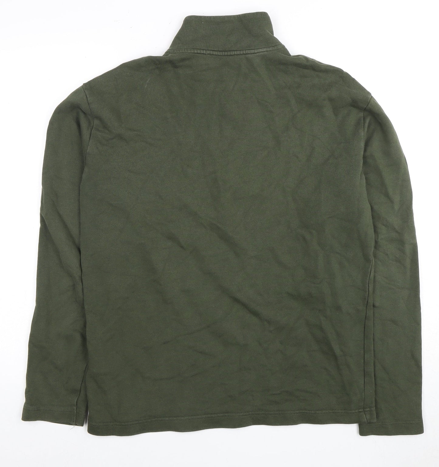 Mens UK Size M Selected Homme Green 1/4 Zip Sweatshirt