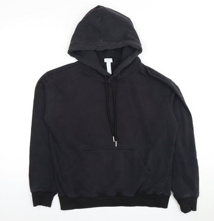 H&M Unisex Adults XS Black Pullover Hoodie