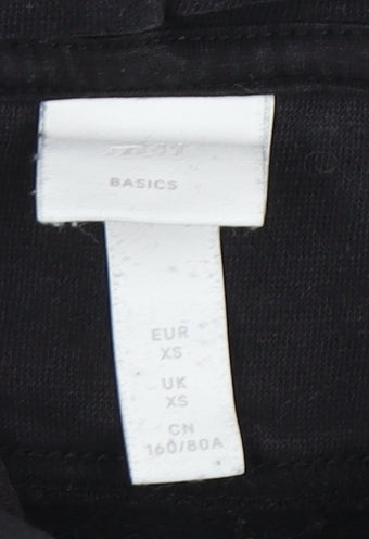 H&M Unisex Adults XS Black Pullover Hoodie