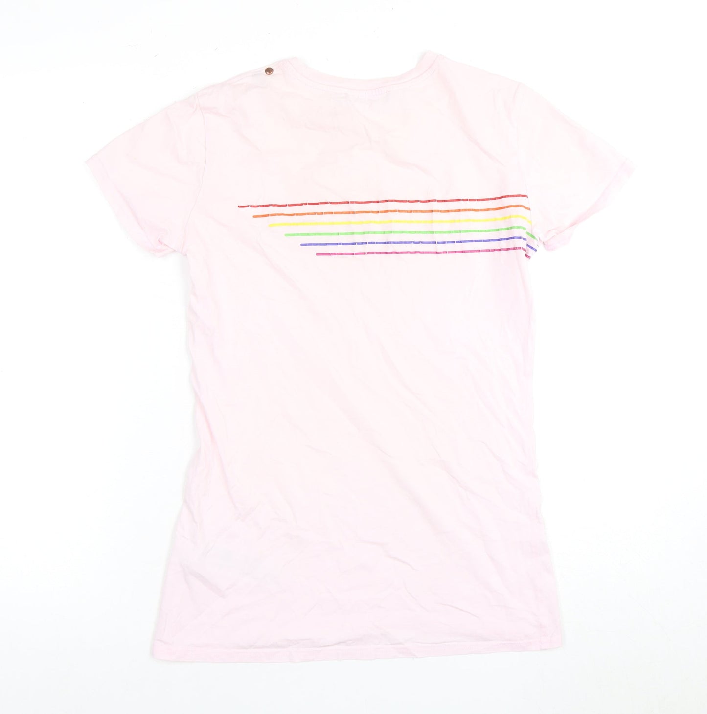Womens UK Size L Diesel Pink Basic T-Shirt