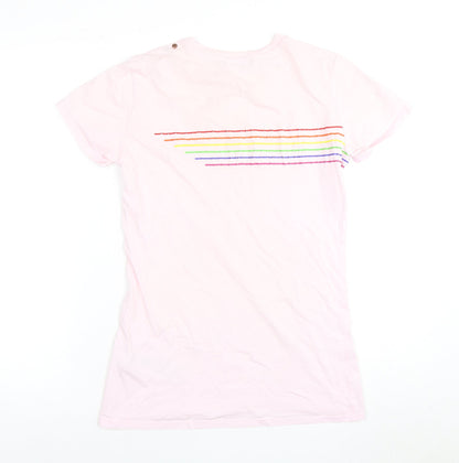 Womens UK Size L Diesel Pink Basic T-Shirt