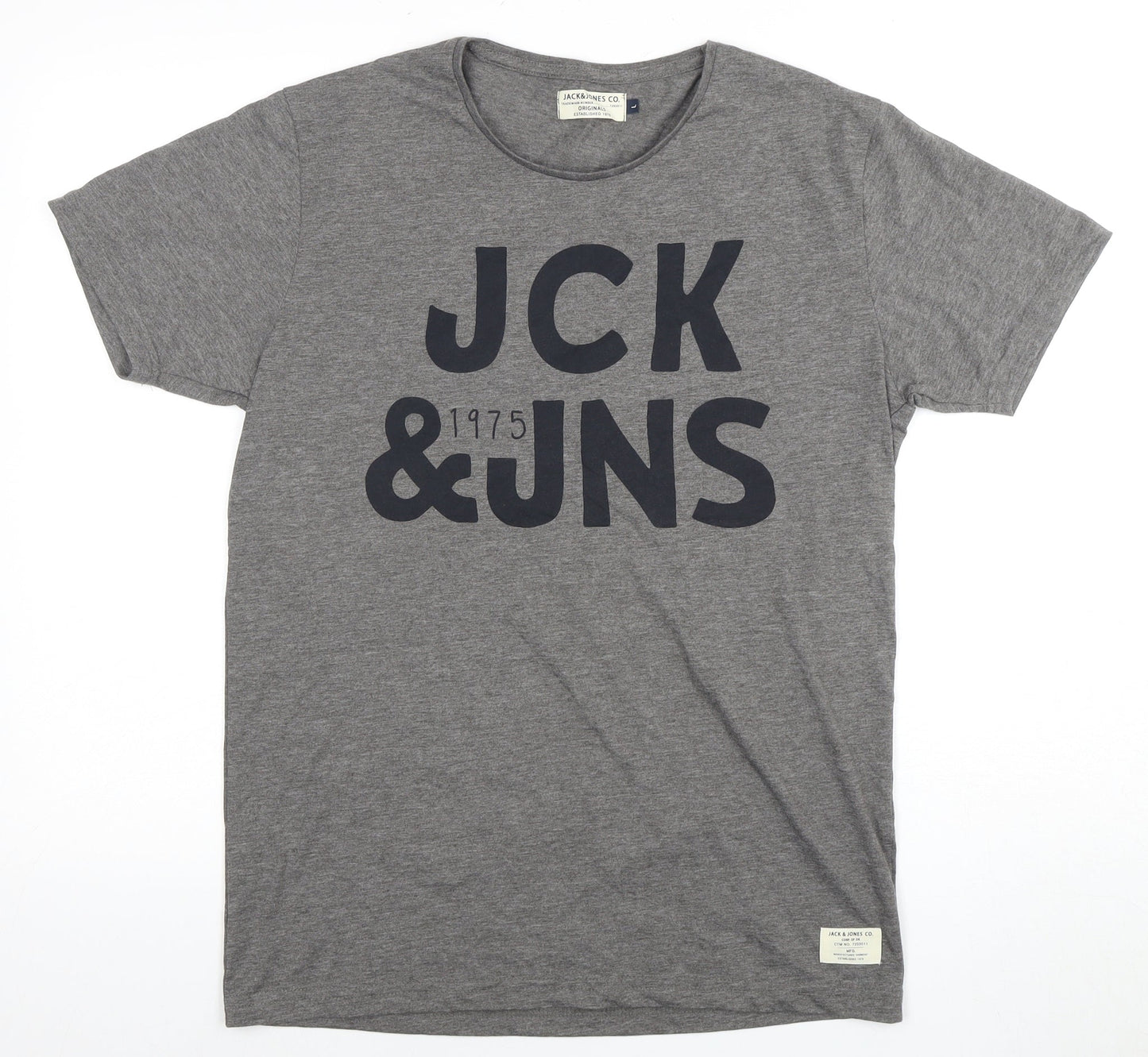 Mens UK Size L JACK & JONES Grey  T-Shirt