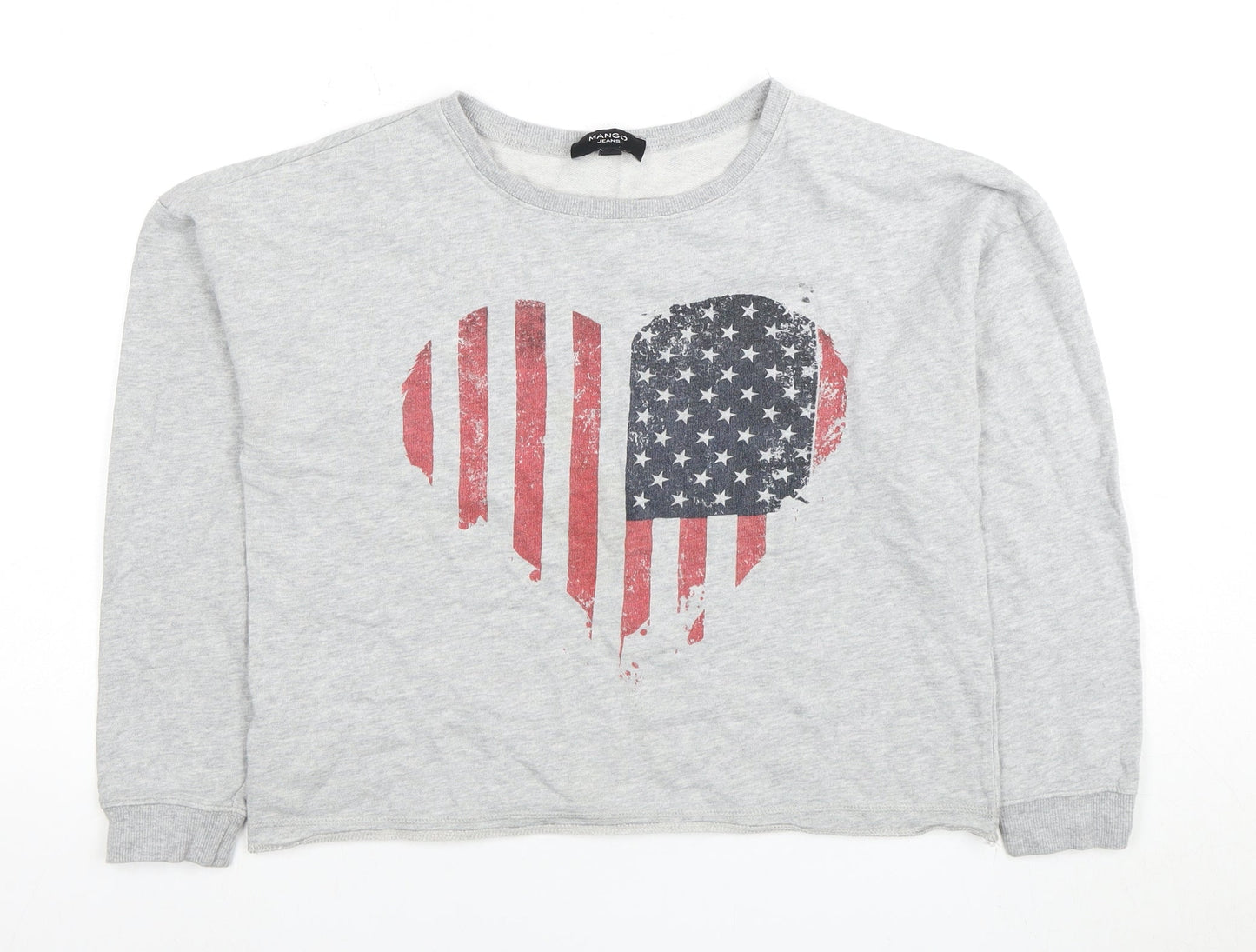 Mango Jeans Women's Grey XS Pullover Sweatshirt