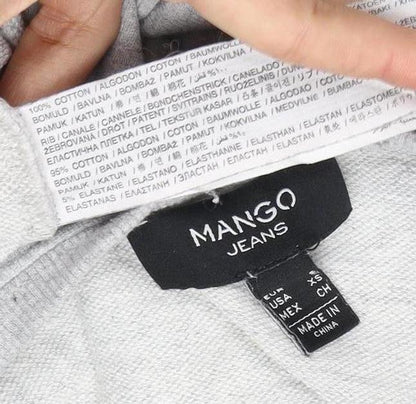 Mango Jeans Women's Grey XS Pullover Sweatshirt