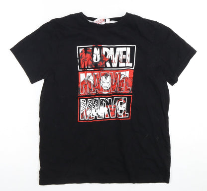 Marvel Boys Black Superhero Graphic Print T-Shirt 11-12 Years
