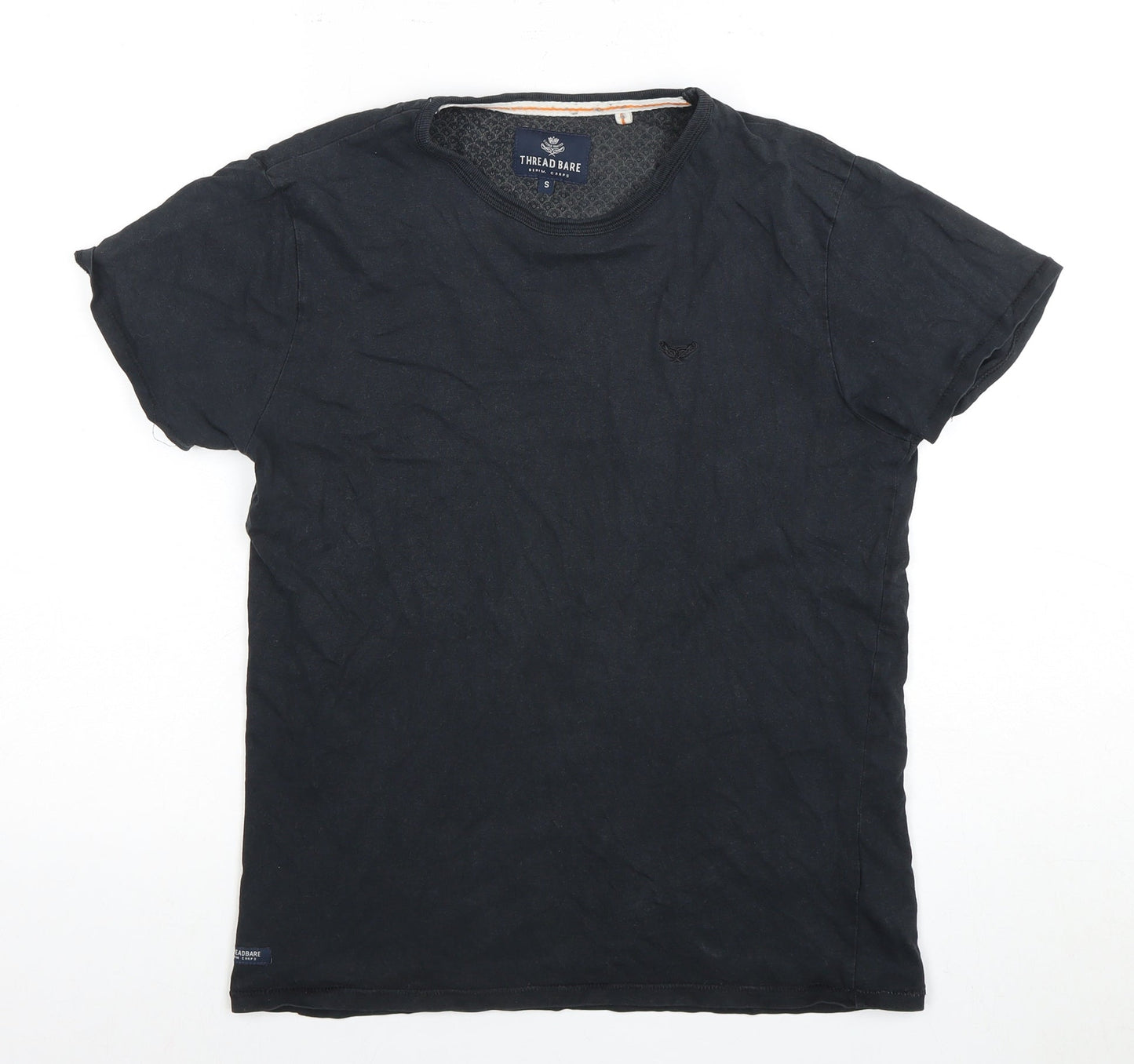 Threadbare Black Crew Neck T-Shirt - Men's Small