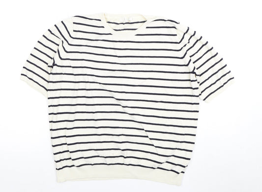 Womens UK Size L H&M White Basic T-Shirt