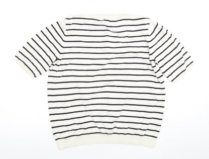 Womens UK Size L H&M White Basic T-Shirt