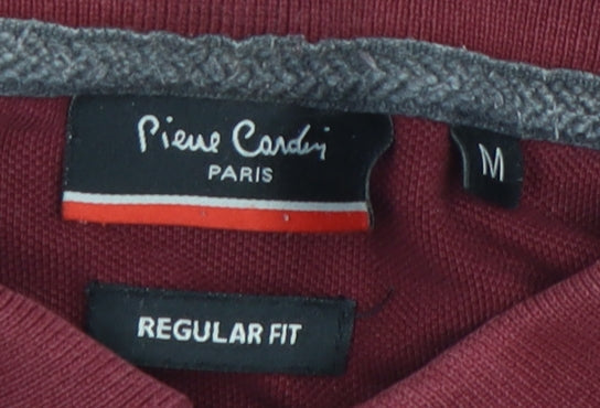 Pierre Cardin Men's Red Colourblock Polo Shirt M