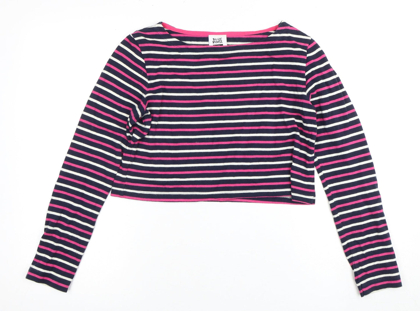Blue Rinse Unisex Multicoloured Striped Cropped Top