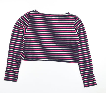 Blue Rinse Unisex Multicoloured Striped Cropped Top