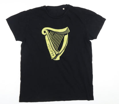 Mens UK Size M Guinness Black  T-Shirt