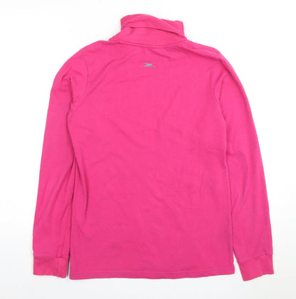 Womens UK Size S Crane Pink Basic T-Shirt