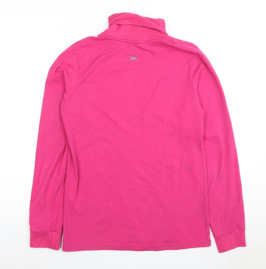 Crane Women's Pink Long Sleeve Mock Neck Top