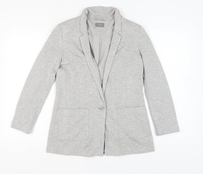 Oasis Women’s Grey Blazer Size 10 With Notch Lapel