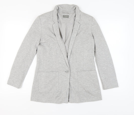Oasis Women’s Grey Blazer Size 10 With Notch Lapel