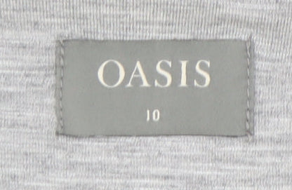 Oasis Women’s Grey Blazer Size 10 With Notch Lapel