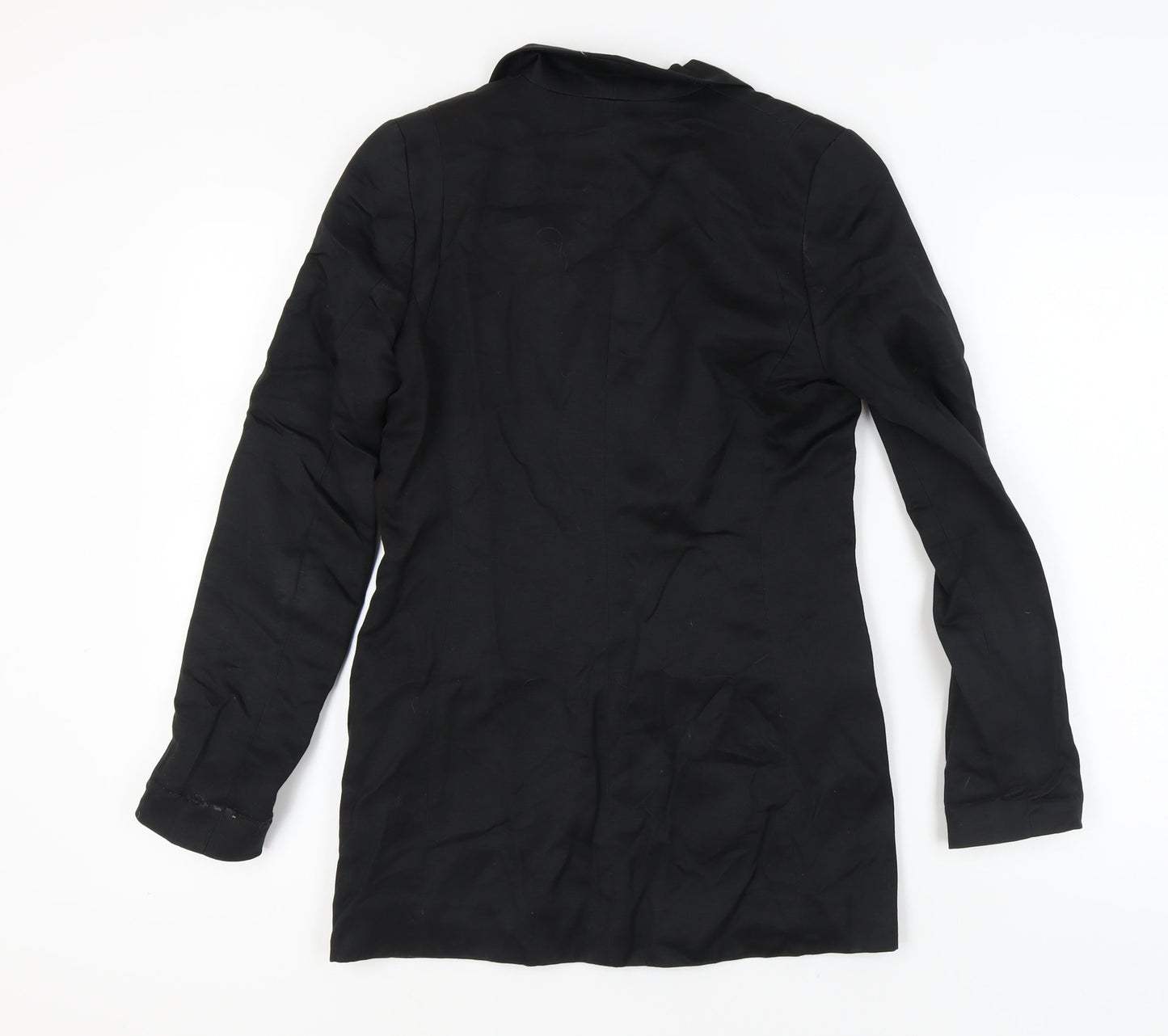 H & M Women's Black Blazer Shawl Lapel Size 8 Classic Fit
