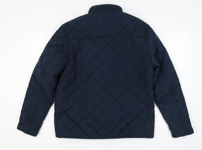 Mens UK Size XL Firetrap Blue Quilted Coat