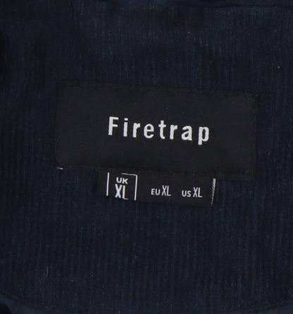 Mens UK Size XL Firetrap Blue Quilted Coat