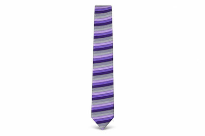 Simon Carter Men's Purple Striped Silk Tie