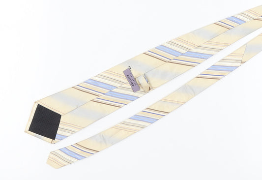 Ted Baker Men's Beige Striped Silk Tie