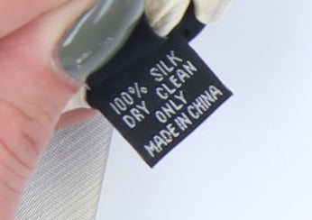 Ted Baker Men's Beige Striped Silk Tie