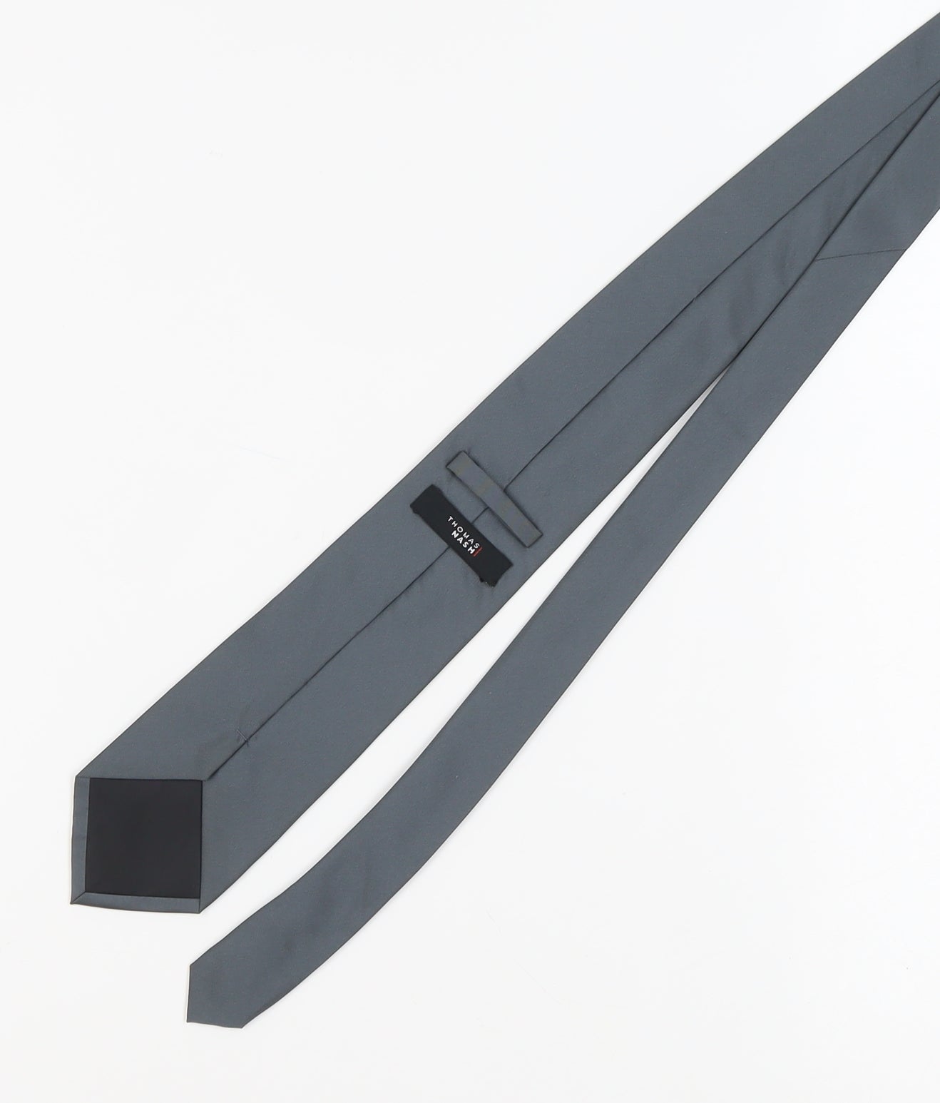 Thomas Nash Men's Grey Polyester Pointed Tie