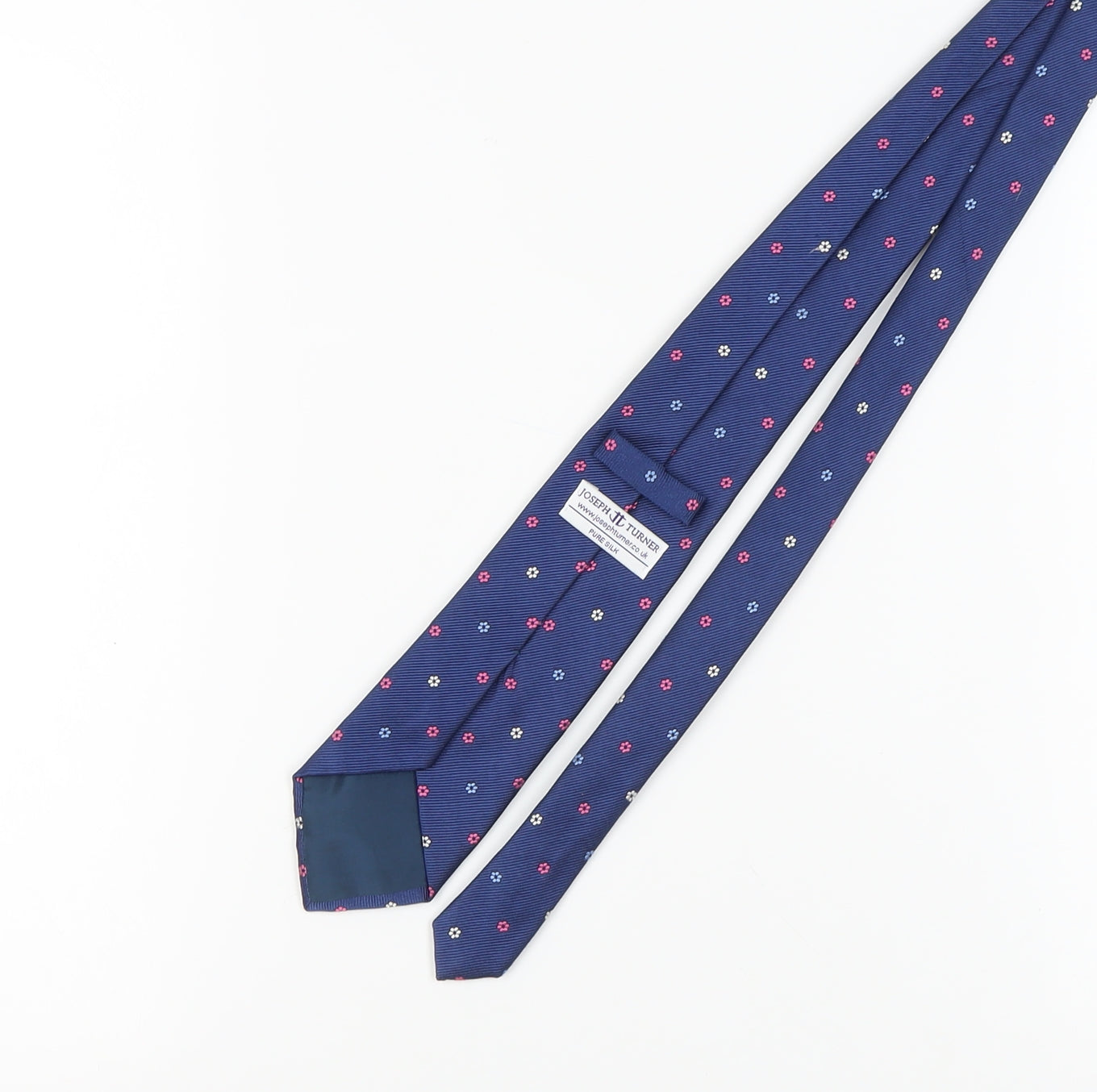 Joseph Turner Men's Blue Floral Silk Tie One Size