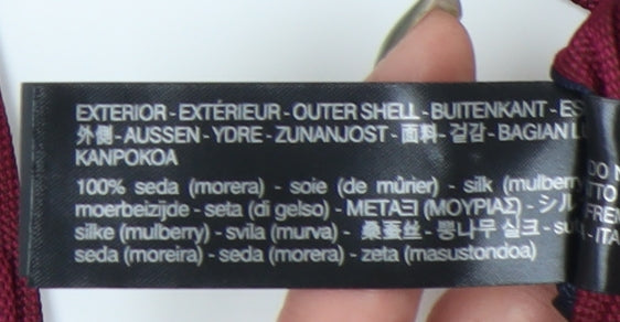 Massimo Dutti Men's Red Silk Slim Tie - New