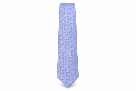 Mens TM Lewin Blue Floral 100% Silk  Tie