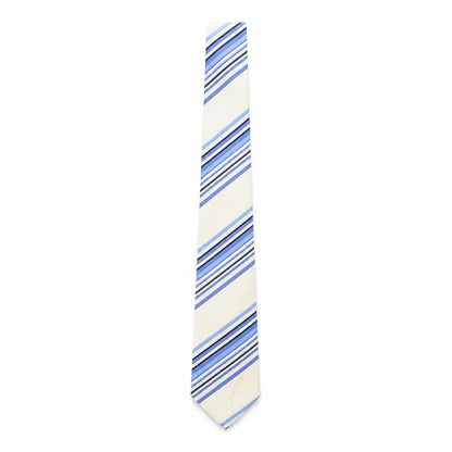 Mens Ports of Call Jeff Banks Multicoloured Striped 100% Silk  Tie