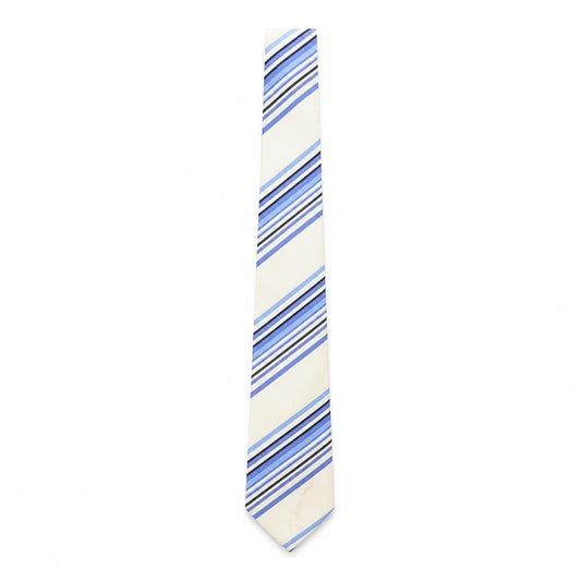 Mens Ports of Call Jeff Banks Multicoloured Striped 100% Silk  Tie