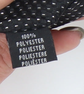 1860 Menswear Black Slim Tie for Men, Polka Dot Style