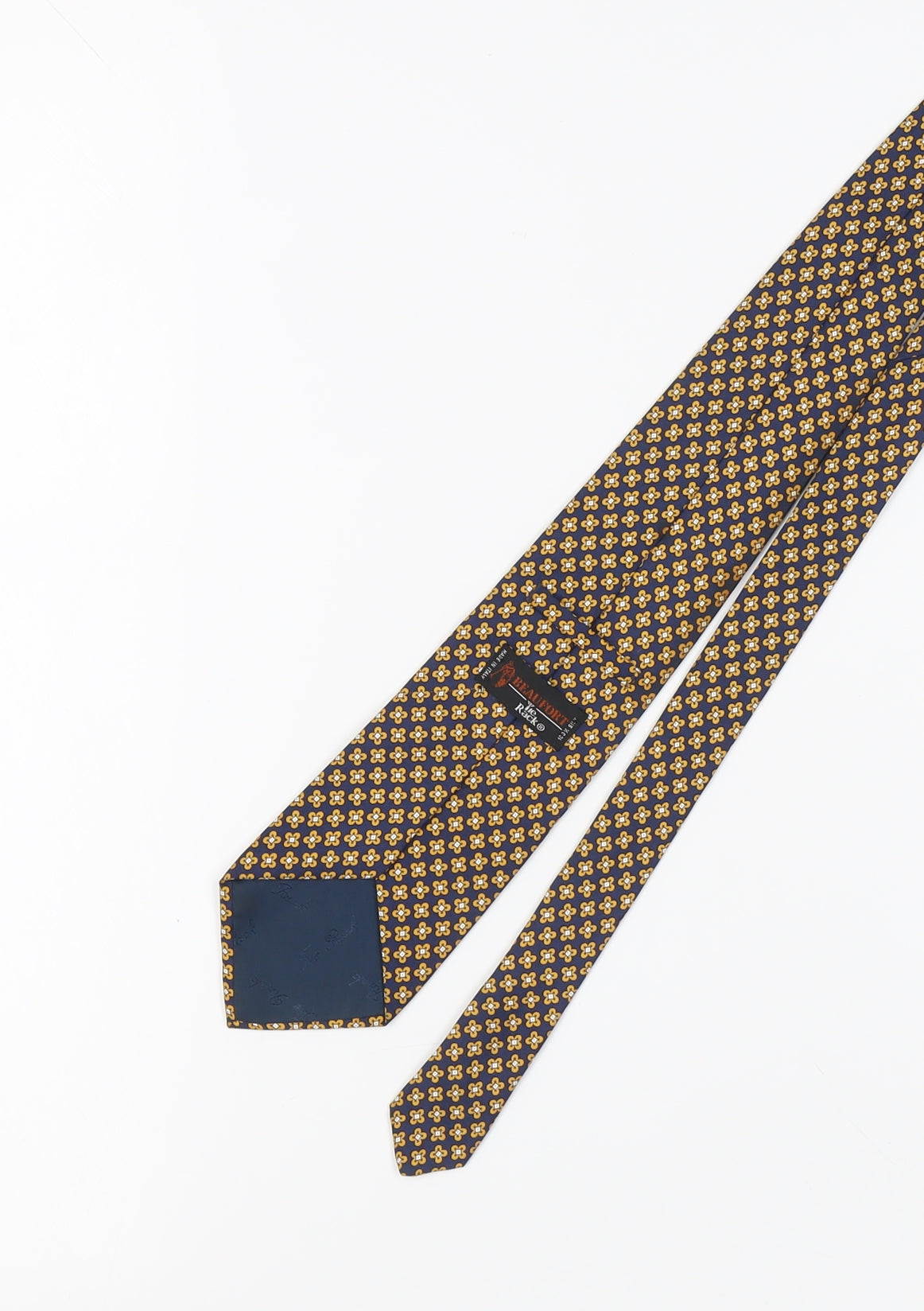 Mens Beaufort Blue Floral 100% Silk  Tie