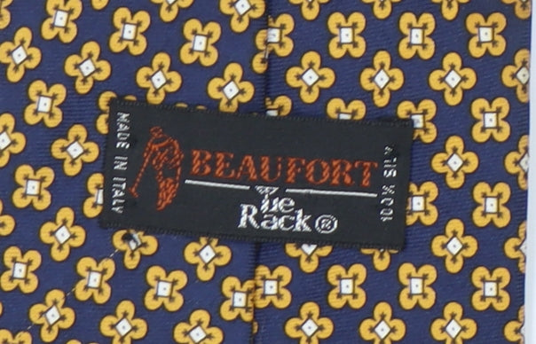 Mens Beaufort Blue Floral 100% Silk  Tie