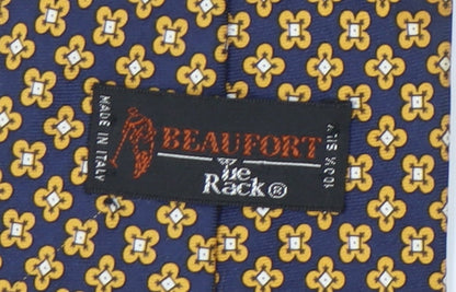 Mens Beaufort Blue Floral 100% Silk  Tie