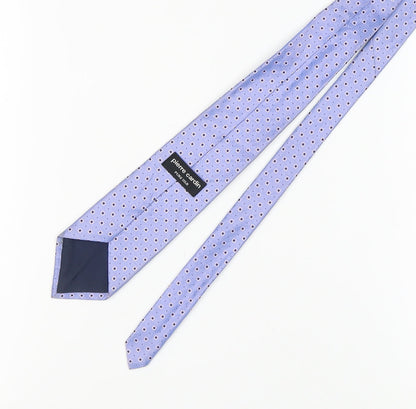 Mens Pierre Cardin Blue Geometric 100% Silk  Tie