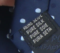 The Savile Row Men's Blue Silk Polka Dot Tie