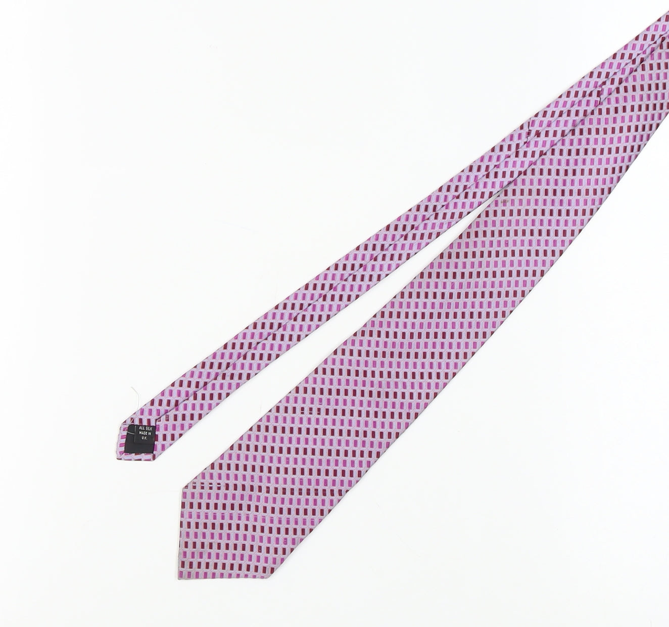 Pierre Cardin Men's Purple Geometric Silk Tie