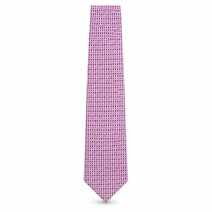 Mens Pierre Cardin Purple Geometric 100% Silk  Tie