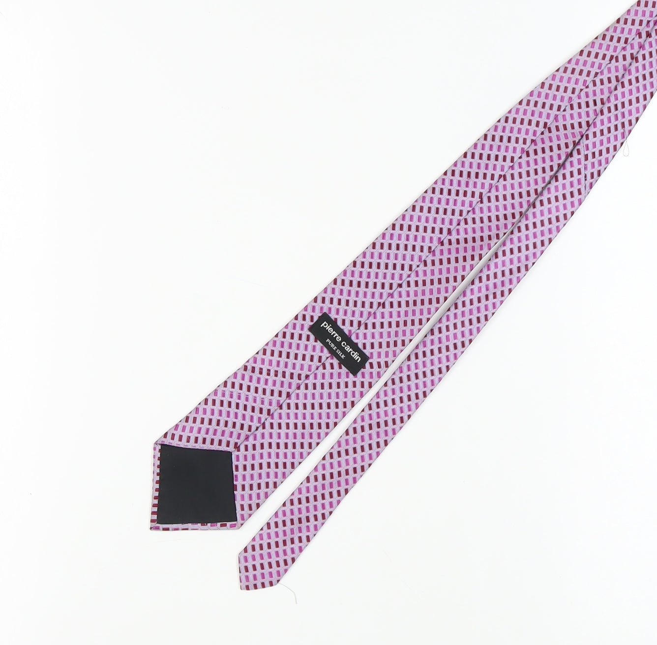 Pierre Cardin Men's Purple Geometric Silk Tie