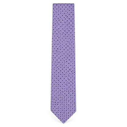 Mens Pierre Cardin Purple Geometric 100% Silk  Tie
