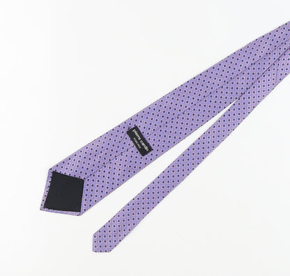 Pierre Cardin Men's Purple Geometric Silk Tie