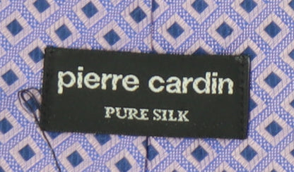 Pierre Cardin Men's Purple Geometric Silk Tie