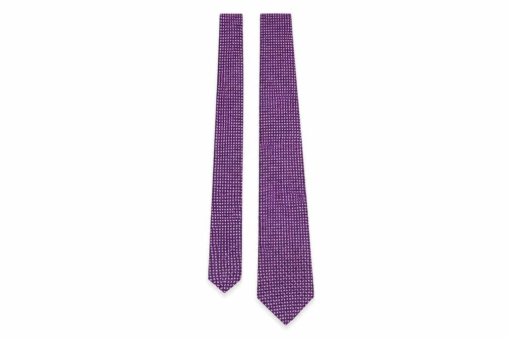 Mens Marks and Spencer Purple Paisley 100% Silk  Tie