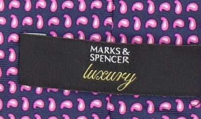 Marks and Spencer Men's Purple Paisley Tie One Size